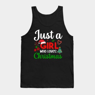 Just A Girl Who Loves Christmas Tshirt Tank Top